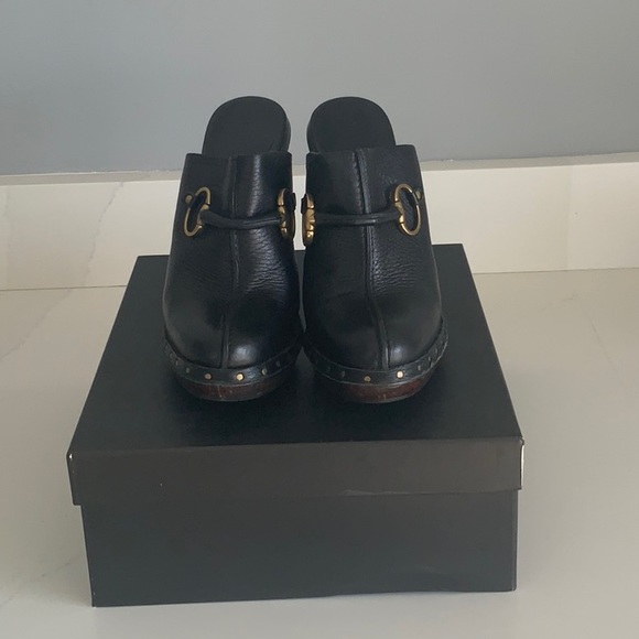 Gucci Black leather clogs - Picture 2 of 16